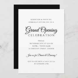 Invitación Gran Apertura Corporativa Formal Simple Mínimo 
