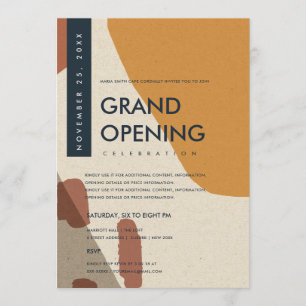 INVITACIÓN GRAN APERTURA DE ARTE ABSTRACTO MODERNO RUST NARAN