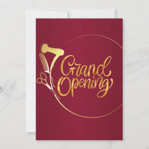 Invitación Gran Apertura de Burgundy Wine & Golden Beauty Sal