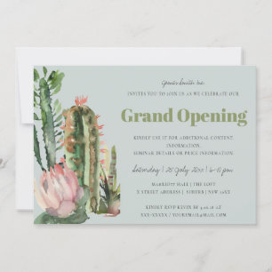 INVITACIÓN GRAN APERTURA DE CACTUS DEL DESIERTO FLORAL ROSA G