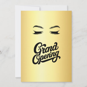 Invitación Gran Apertura de Golden Lashes & Brows Beauty Salo