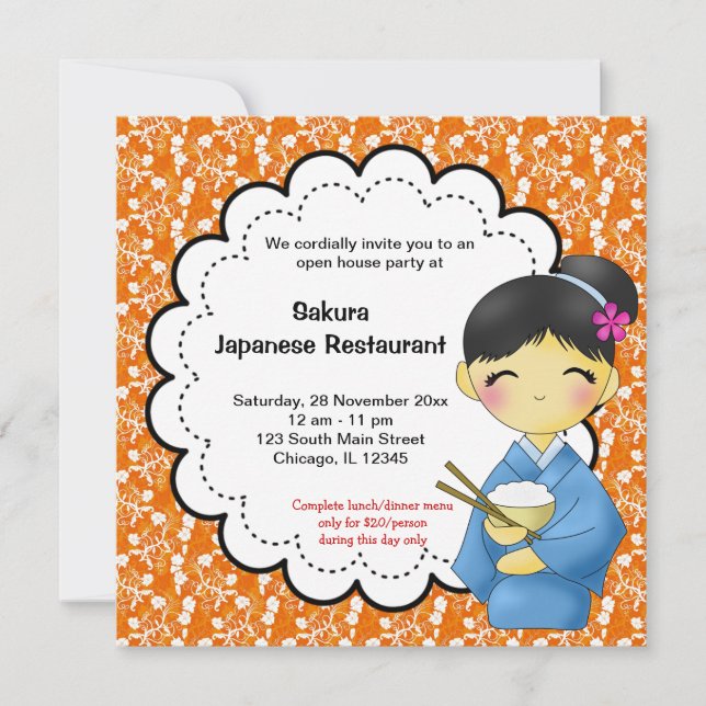 Invitación Gran apertura de Japón (Anverso)