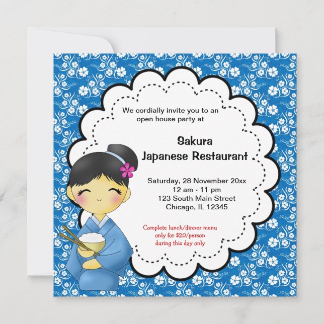 Invitación Gran apertura de Japón (Anverso)