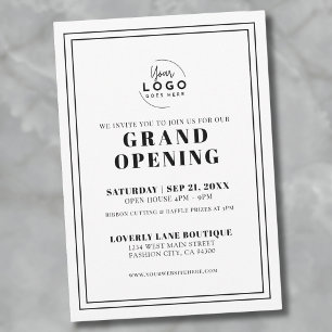 Invitación Gran Apertura de Simple Logo Business
