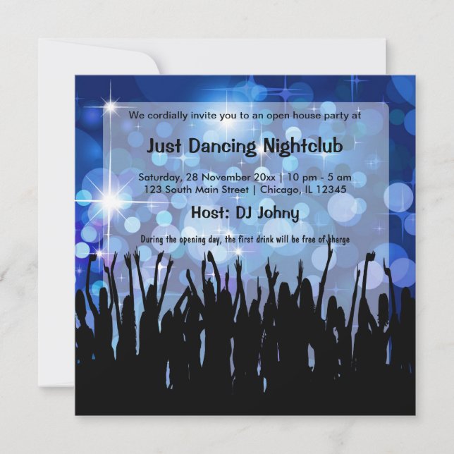 Invitación Gran Apertura Discoteca (Anverso)