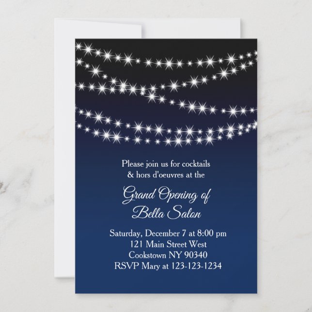 Invitación Gran Apertura Twinkle Luz marina (Anverso)