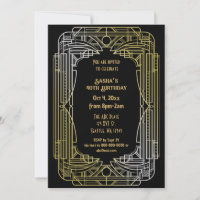 Gran arte de los años 20 en Gatsby Art Deco Cumple