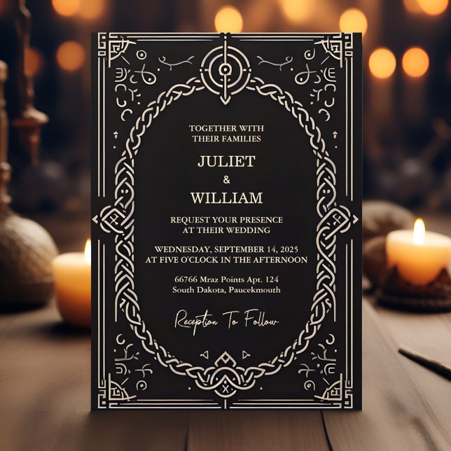 Invitación Gran Boda Celta Nórdica Medieval Viking (Subido por el creador)
