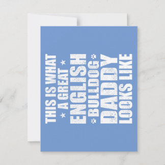 Invitación Gran Bulldog inglés Papi Dueño de Perro