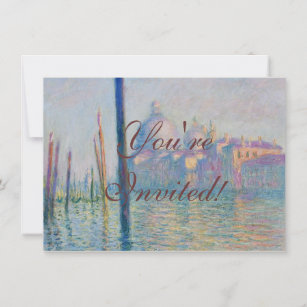 Invitación Gran Canal Monet Venecia Italia Pintura clásica