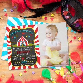 Invitación Gran carnaval de Circo Superior Primer cumpleaños