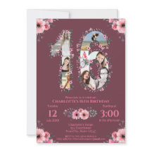 Gran Chica de cumpleaños número 16 Collage de foto