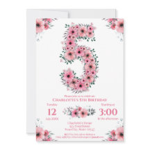 Gran Chica de follaje verde de cumpleaños 5 Flores