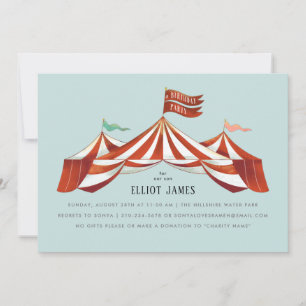 Invitación Gran Circo Superior Carpa Género Fiesta de Cumplea