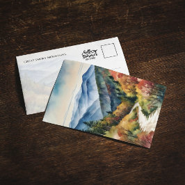 Invitación Gran color de agua de las montañas humeantes