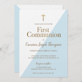 Invitación Gran Comunidad Religiosa de Oro Azul Primera Santa