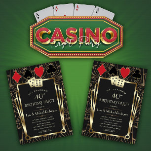Invitación Gran cumpleaños del Casino de Las Vegas Royale