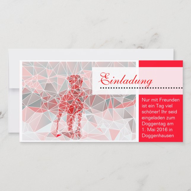 Invitación Gran Danés (Anverso)