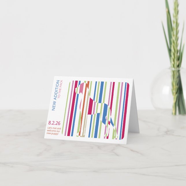 Invitación Gran danés fantasma moderno oculto  (Anverso)
