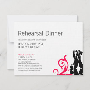 Invitación Gran Danés rosa Ensayo