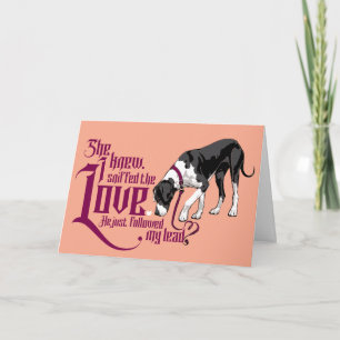 Invitación Gran Danés y su prueba, el amor está ahí