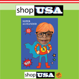 Invitación Gran diversión de superhéroe con imagen de niño