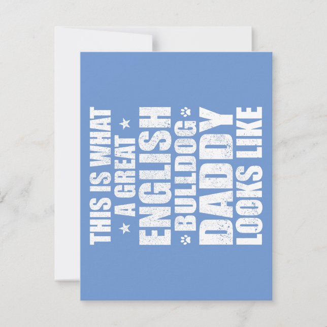 Invitación Gran dueño de perro bulldog inglés (Anverso)