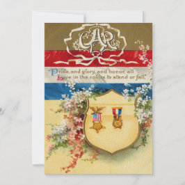 Invitación Gran Ejército Medalla de Escudo de las Flores de l