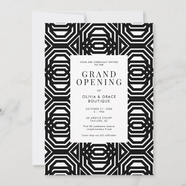 Invitación Gran empresa de apertura (Anverso)