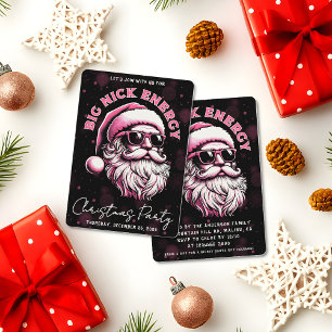 Invitación Gran Energía de Nick Santa Divertido Navidad Xmas 