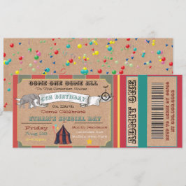Invitación Gran Espectáculo Sobre La Tierra Circo Ticket Cump