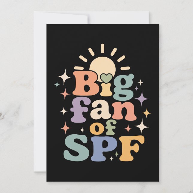 Invitación Gran fan de la protección solar SPF en verano (Anverso)