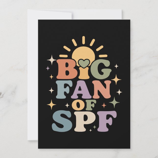 Invitación Gran fan de la protección solar SPF en verano (Anverso)