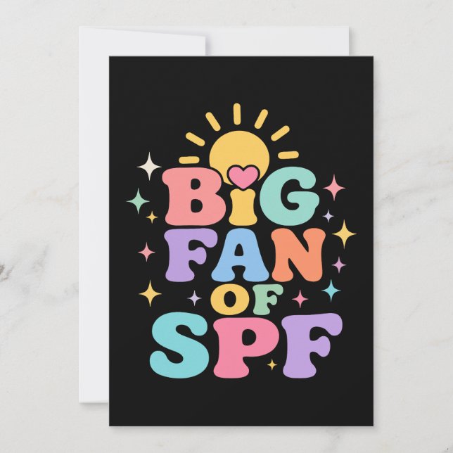Invitación Gran fan de la protección solar SPF en verano (Anverso)