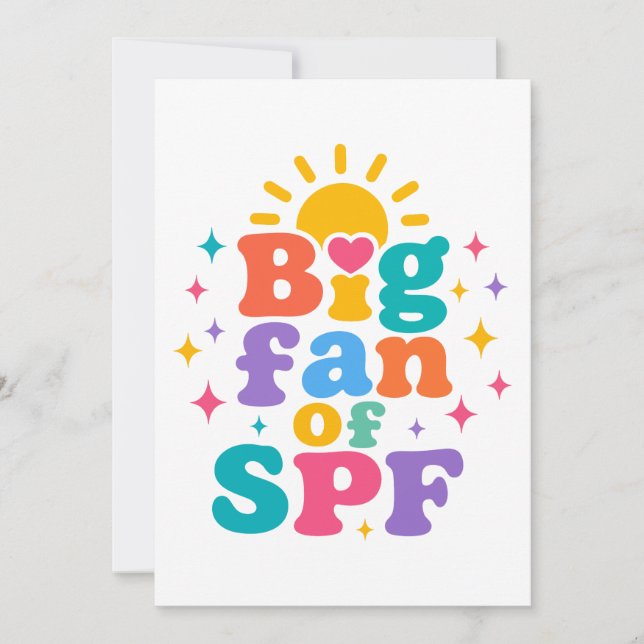 Invitación Gran fan de la protección solar SPF en verano (Anverso)