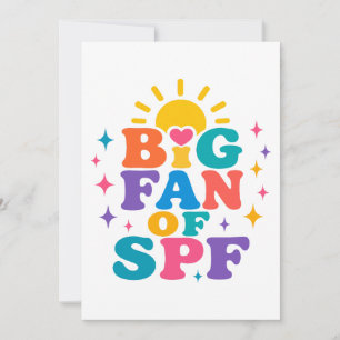 Invitación Gran fan de la protección solar SPF en verano