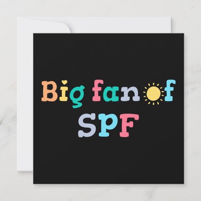 Invitación Gran fan del SPF (Anverso)