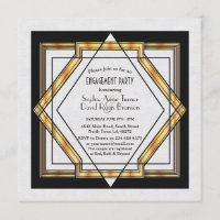 Gran fiesta de compromiso de arte deco de Gatsby d