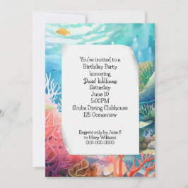 Invitación Gran fiesta de cumpleaños de Barrera de Arrecifes