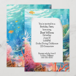 Invitación Gran fiesta de cumpleaños de Barrera de Arrecifes