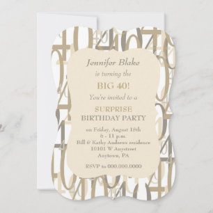 Invitación Gran fiesta de cumpleaños de oro de 40