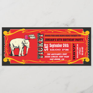 Invitación GRAN fiesta de cumpleaños del Circo Vintage