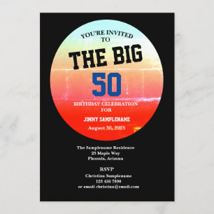 Invitación Gran fiesta de cumpleaños para hombres