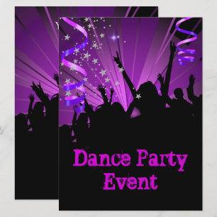 Invitación Gran Fiesta de danza morada