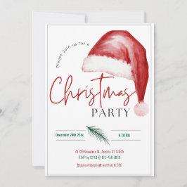 Invitación Gran Fiesta de Navidades de Santa Hat