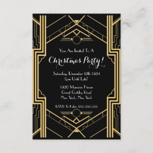 Invitación Gran Fiesta de Navidades temáticos de la NYC de 19