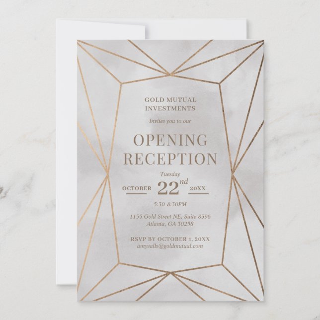 Invitación Gran Fiesta de recepción de apertura (Anverso)