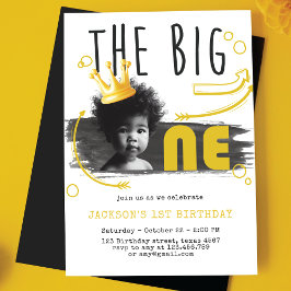 Invitación GRAN foto de un primer cumpleaños