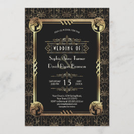 Invitación Gran Gatsby Art Deco Boda