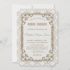 Invitación Gran Gatsby Art Deco Bridal Ducha